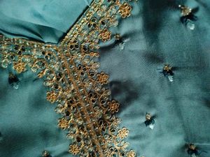 Teal Embroidered Kurta Set