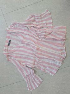 Pink and White Striped top
