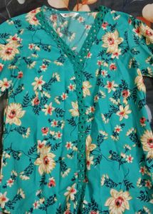 Vibrant Floral Print Kurta