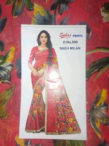 Red beautiful elegant saree