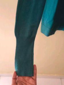 Teal Turtleneck Sweater