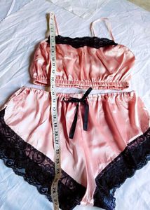 Satin Lace Pajama Set