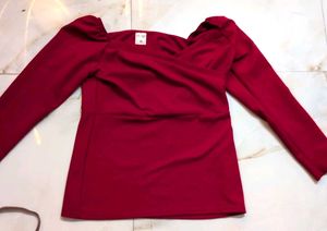 COMBO :Red Wrap Top and Bag