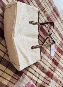 Stylish White Tote Bag