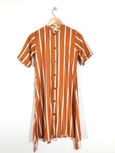 Orange&White Strips Dress(Women’s)