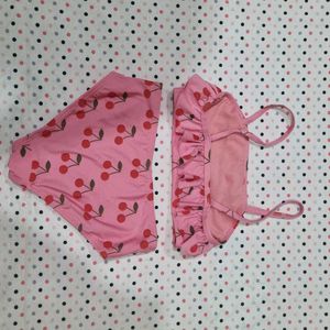 Cute Cherry Print Bikini Set