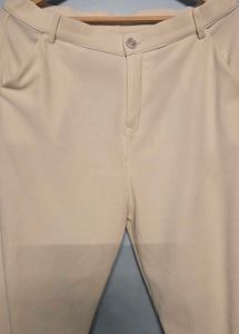 white Wide Leg Trousers