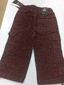 Boys Brown&amp;beige  Corduroy Cargo Pants