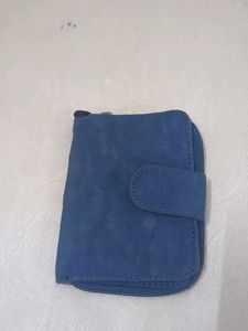 Stylish Blue Suede Wallet
