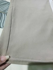 Beige Straight Leg Trousers