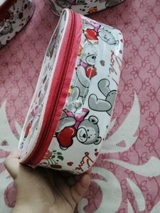 Cute Teddy Bear Cosmetic Bag Set