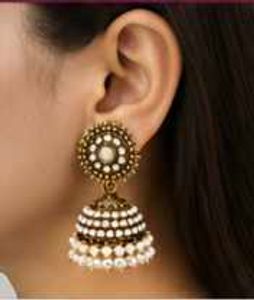 Elegant Pearl Jhumka Earrings