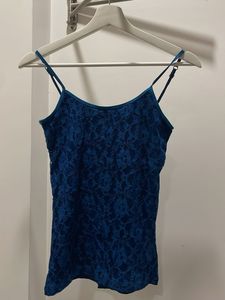 Blue Lace Camisole Top
