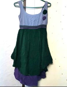Unique Two-Tone Dress 🩶