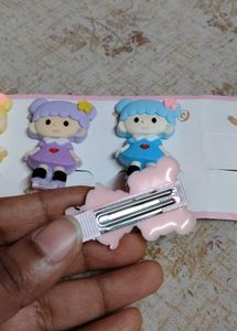 Cute Cartoon Girl Hair Clips Set of 5