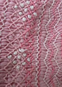 Pretty Pink Smocking embroidered dress for girls