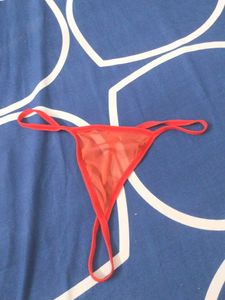 Sheer Red Thong
