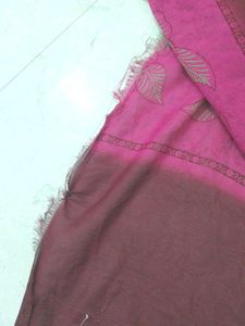 Maroon Floral Saree with Blouse