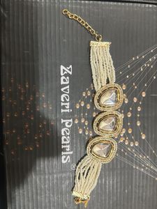 Elegant Pearl and Stone Bracelet