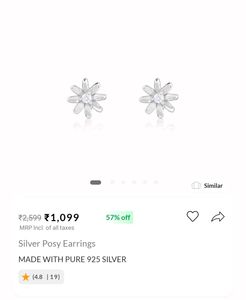 Sterling Silver Posy Earrings