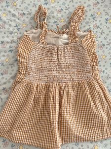 Gingham Ruffle Strap Top