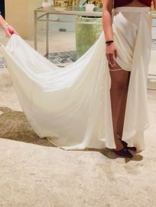 Self designed White long skirt