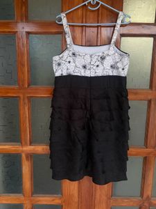 Black &amp; White Tiered Dress