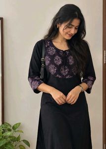 Stylish Black Kurta with Mirror Work