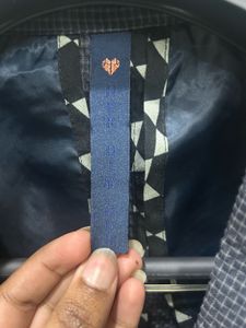 Men's Navy Textured Blazer