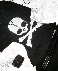 Gothic emo Skull Printed T-Shirt