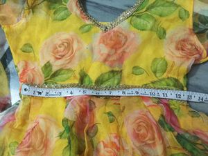 Beautiful Yellow Floral kurti with shrara and dupp