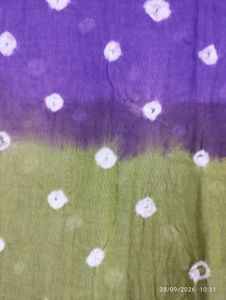 No Use pure cotton bandhini saree.