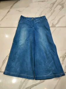 Wide Leg Denim Pants