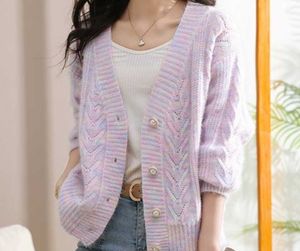 Pastel Pearl Button Cardigan