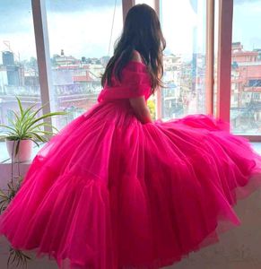 Hot Pink Tulle Party Dress