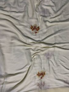 Elegant Embroidered pure Saree