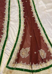 brown saree