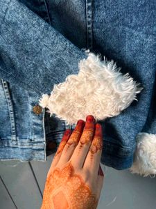 Women's Denim Jacket with Fur Lining