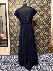 Elegant Navy Blue Maxi Dress