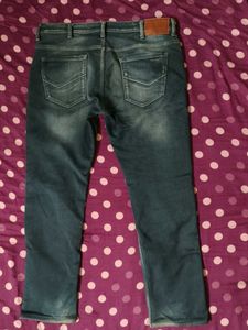 Men's Blue Washed Denim Jeans