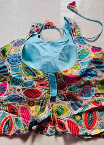 Vibrant Geometric Print Blouse