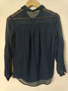 Top With Inner And Puff Sleeves