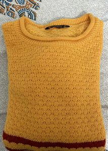 Mustard Knitted Pullover Sweater