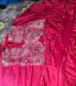 New fully stitched saree with blouse and jacket