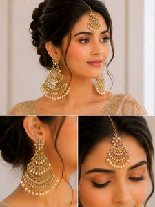 Exquisite Kundan & Pearl Jewellery Set