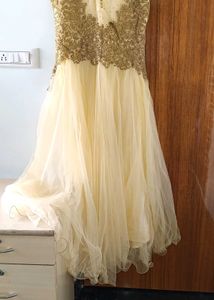 Elegant Gold &amp; Cream Gown