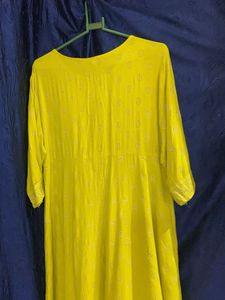 Bright Lime green Embellished Kurta