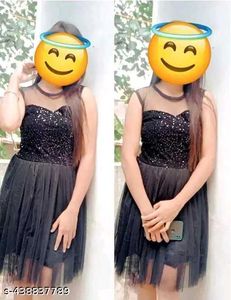 Classic Dress For Girls In Black Colour