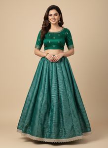 Elegant Green Ethnic Skirt