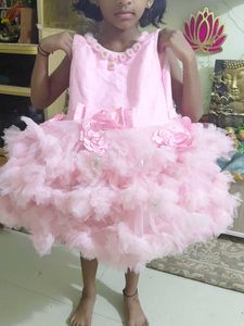 Adorable Pink Ruffled Party Dress